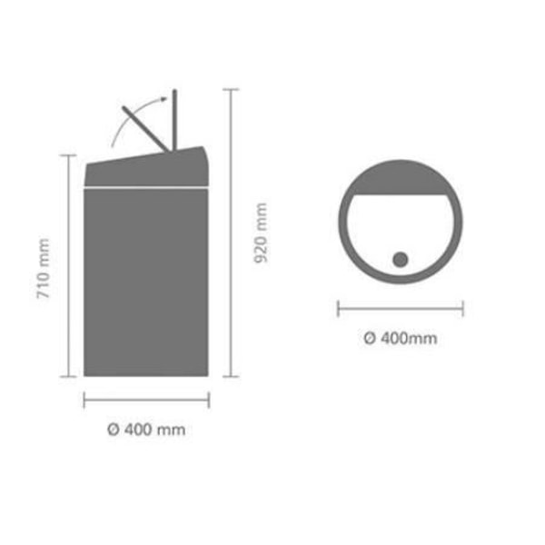 BRABANTIA Touch Bin - 60L - Matt svart Matte svart