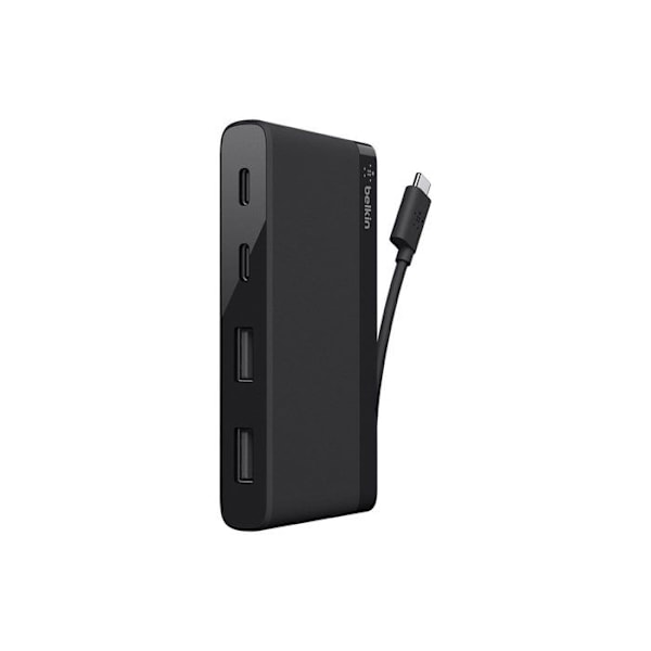 USB Hub - Ej specificerad - 4 portar - 2 USB-C - 2 USB-A - Kompakt och kabellagring