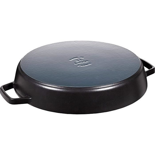 Gjutjärnspanna - STAUB - 40511-073-0 - 34 cm - Matt Svart - Hög Kapacitet Matte svart