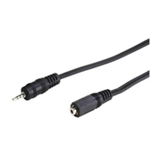 Microconnect Audio 2,5 mm M - F - 2M, 2,5 mm, 2,5 mm, 2 m, Svart