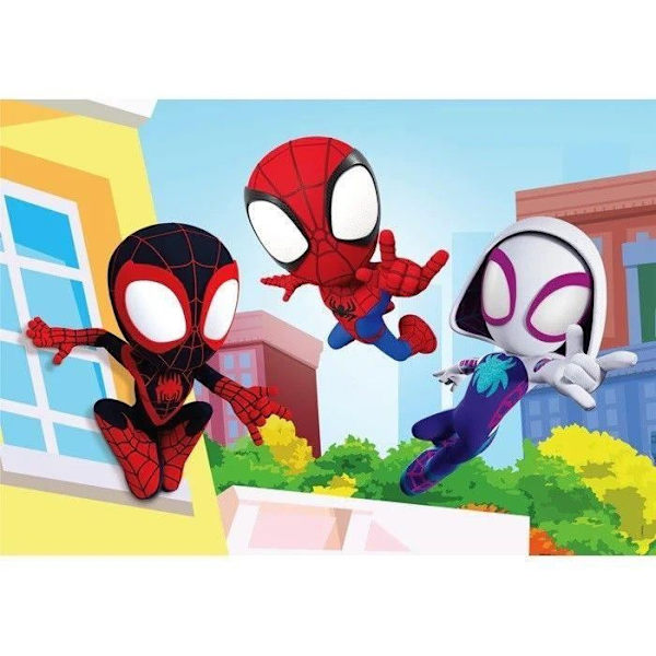 Clementoni - Spiderman Supercolor Marvel Spidey och hans fantastiska vänner - 2x20 Barn 3 år - Låda med 2 (20 bitar) Pussel Teckning