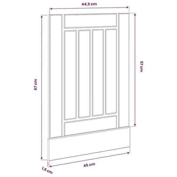vidaXL Diskmaskinpanel Lucca vit ingenjörsträ 853887