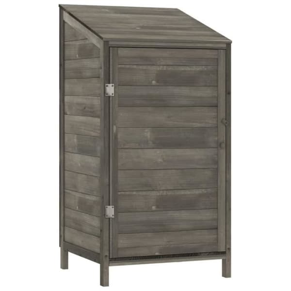 vidaXL Trädgårdsbod Antracit 55x52x112 cm Solid granträ 152180 antracit