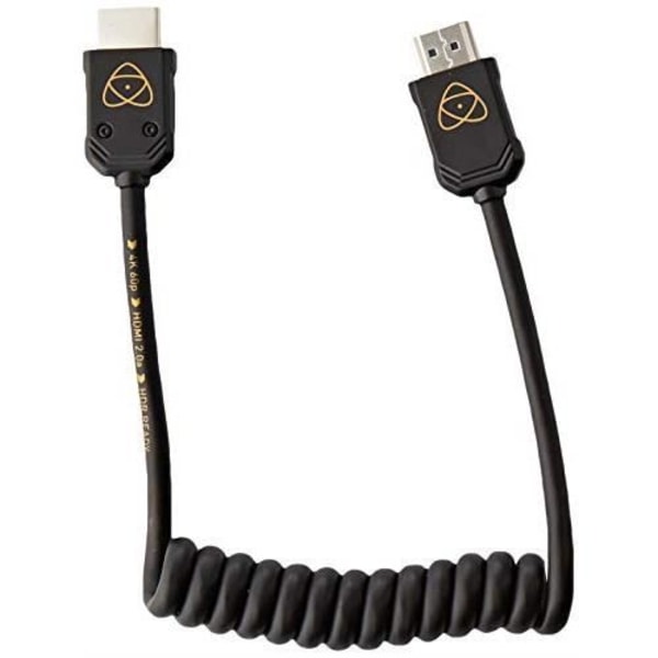 atomos 4 K60 C5 HDMI-kabel full 30 cm, gjuten kontakt 60 cm förlängd (svart) ATOM4K60C5