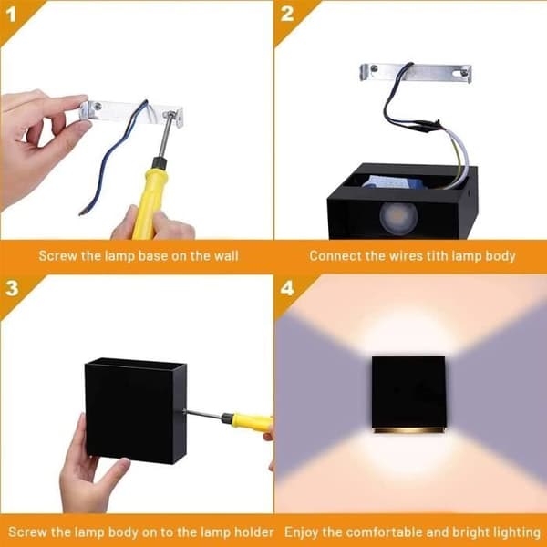 LED-vägglampa - INGEN - 2St - 7W - Vit - Nutida