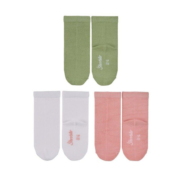 Sterntaler Care Set - 8502210 - Söckchen 3er-Pack vanliga Bambus strumpor, zartrosa, 26 Baby Girl