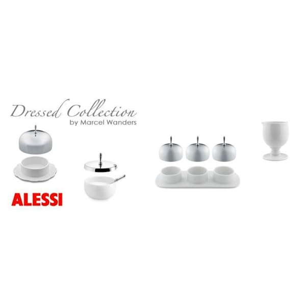 Alessi MW15 Dressed - Confiturier Blanc 3-facks syltmaskin med lock