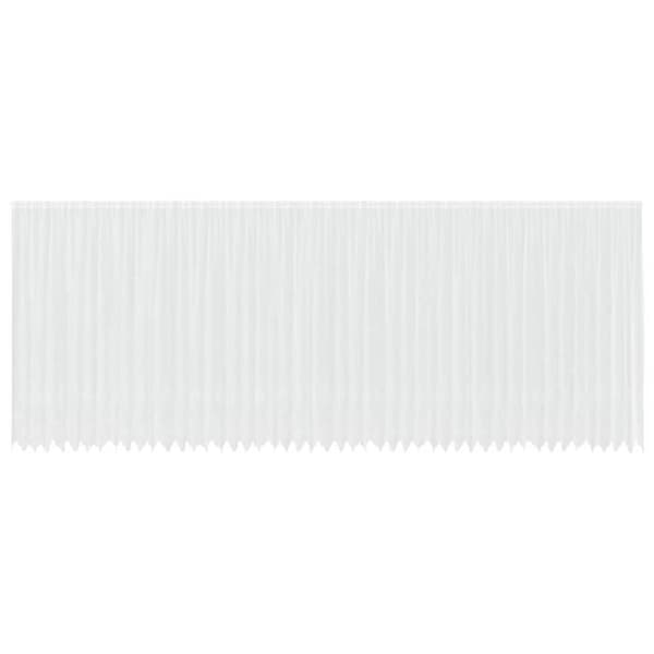 Blommönstrad spetsgardin - vidaXL - Vit - Polyester - 260x1200 cm - Ljusfiltrerande - Integritetspaneler Vit