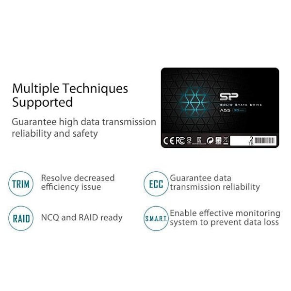 Intern SSD - Silicon Power - Ace A55 2To - SATA III 2.5" 3D NAND