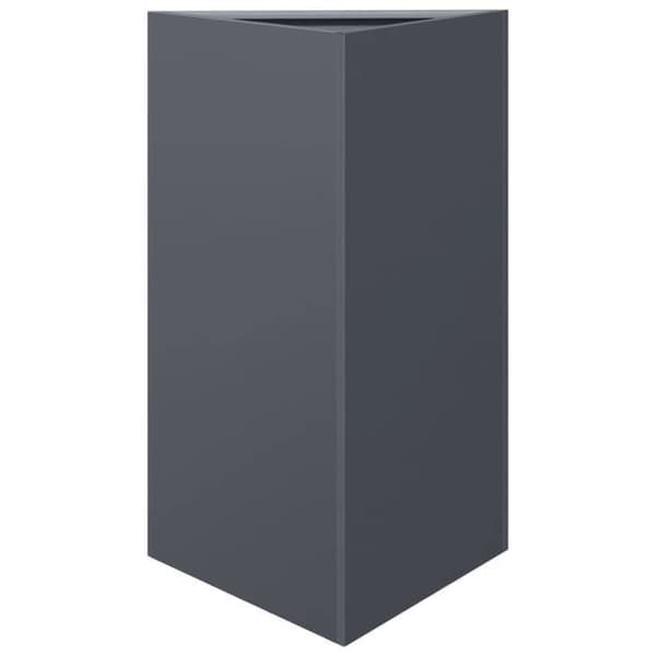 vidaXL Triangulär planteringslåda antracit 50x43x75 cm stål 851175