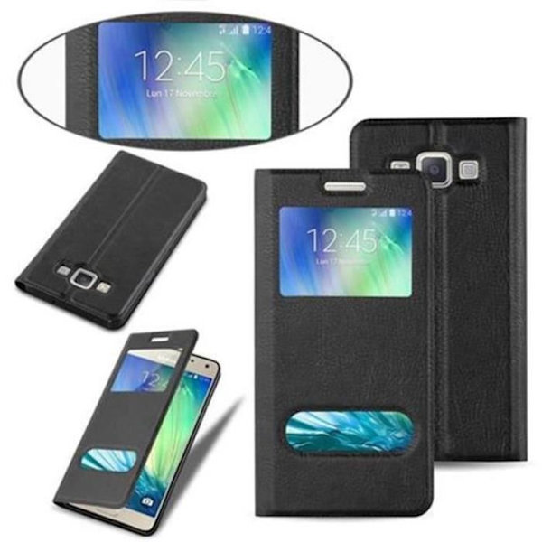 Samsung Galaxy A3 2015 (5) Fodral i COMET BLACK av Cadorabo (Design VIEW) Helt skyddsfodral med flipskydd, stativ