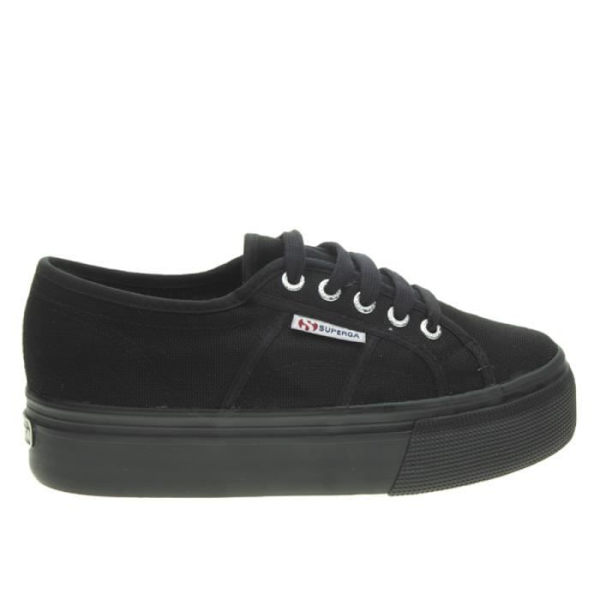 Superga Sneaker - SUPERGA - Linea UP And Down - Dam - Svart - Spetsar - Canvas Svart 40