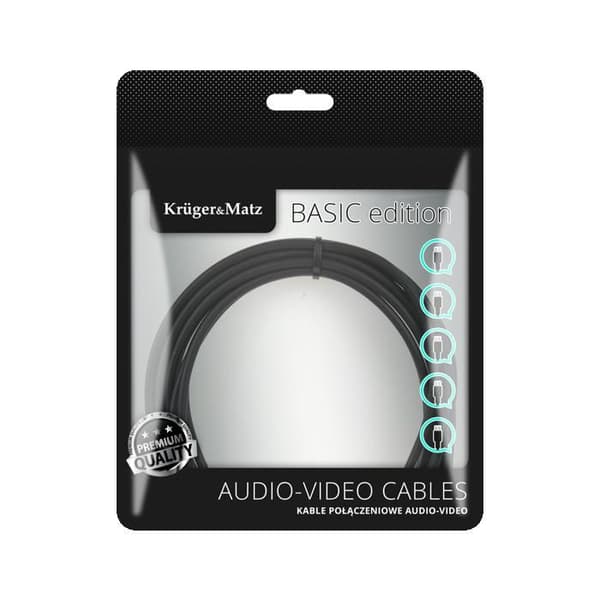 Ljudkabel Jack 3,5 mm - Jack 3,5 mm Kruger&Matz Basic | 1,8m | Stereo Hane-Hane