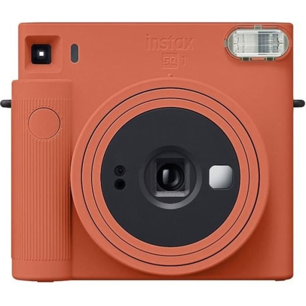 FUJI Instax Square SQ1 Orange Terracotta snabbkamera - 62x62 mm fotoformat - Levereras med 2 CR2/DL litiumbatterier
