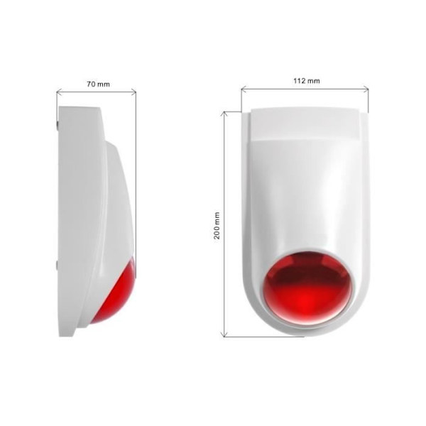 Falsk siren - CEE - AL2030 - Blinkande LED - Vit Vit