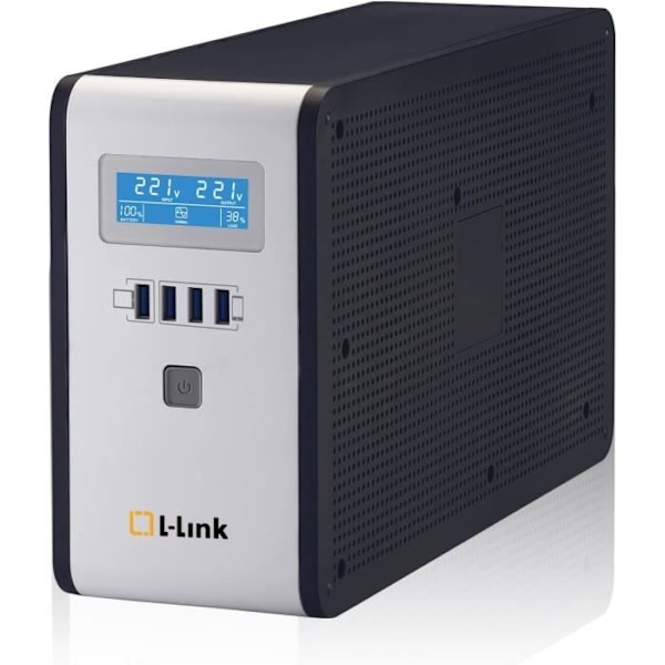 Onduler - L-Link - Sai 1600 VA - 900 Watt - USB-port - LCD-skärm