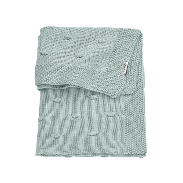 Meyco Baby Knots täcke för barnsäng - sten grön - 75x100cm - 1.0 TOG Sten Grön