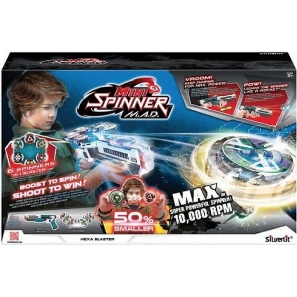 Blaster 6 spinntops - SILVERLIT - Spinner Mad - Ultra kraftfull - Från 5 år