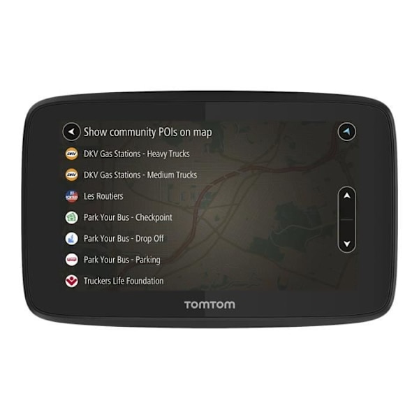 TomTom GO Professional 520 - GPS-navigator för fordon - 5 tum - Svart - 16 GB - Bluetooth, Wi-Fi - Europa Svart, Grå