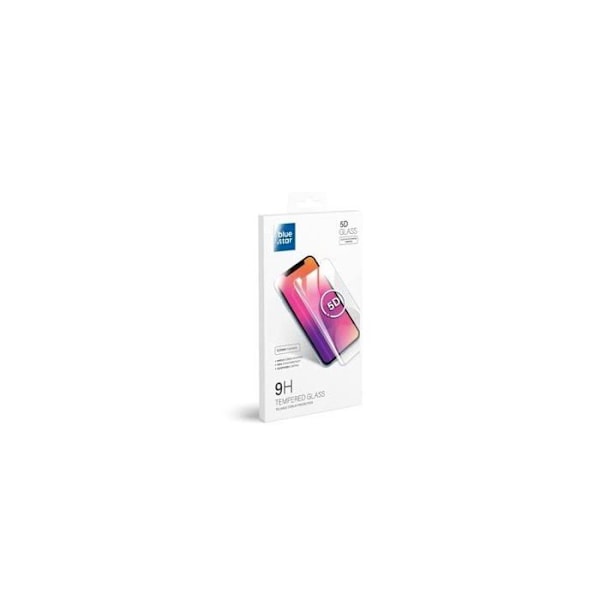Blå stjärna Härdat glas 5D - för iPhone 12 mini 5,4 (full lim) svart