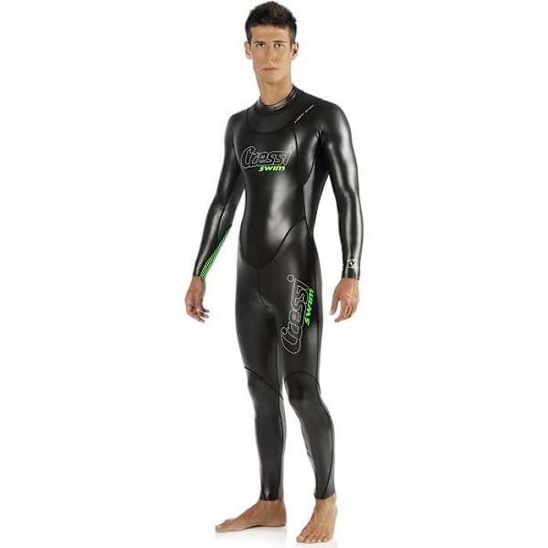 Cressi Sub S.p.A. Triton våtdräkt för män, svart/grön, XXL/6-56 - DG002206