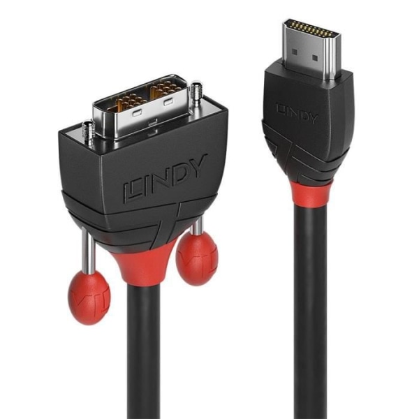 LINDY HDMI till DVI-D-kabel - Black Line - 5m