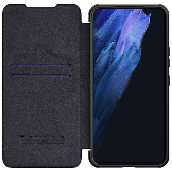 Coque för Samsung Galaxy S22 Plus 5G - Nillkin QIN Leather Pro Case - Svart svart