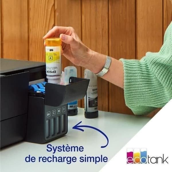 A4 multifunktionsskrivare - EPSON - Ecotank ET-2860 - Wi-Fi - Utrustad med bläckbehållare