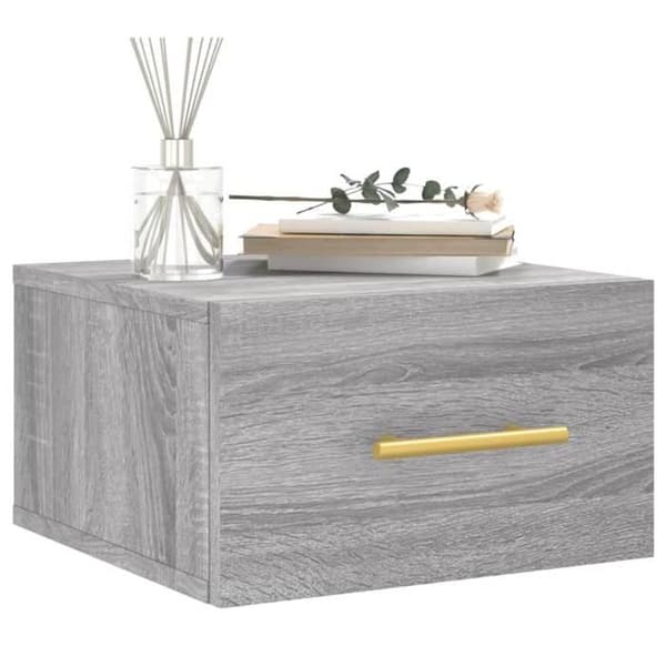 vidaXL Väggmonterat Sängbord Sonoma Grå 35x35x20 cm 829800 Grå