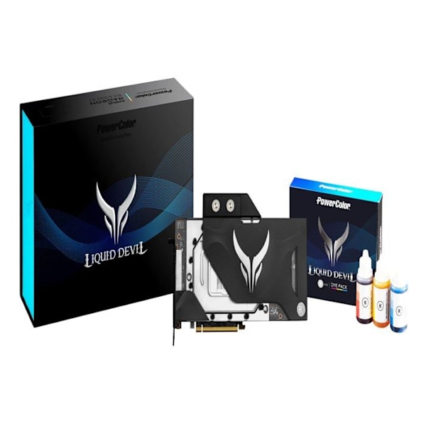 Powercolor - AXRX 6950XT 16GBD6-W3DH/OC - Liquid Devil AMD Radeon RX 6950 XT grafikkort med 16 GB GDDR6-minne