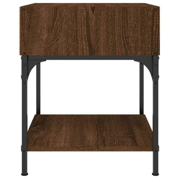 vidaXL Sängbord 2 st Ek Brun 40x41x50 cm Konstruerat trä 825882