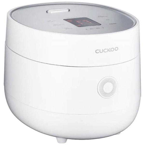 Cuckoo CR-0675F Matt vit riskokare med display, med måttbägare, timerfunktion