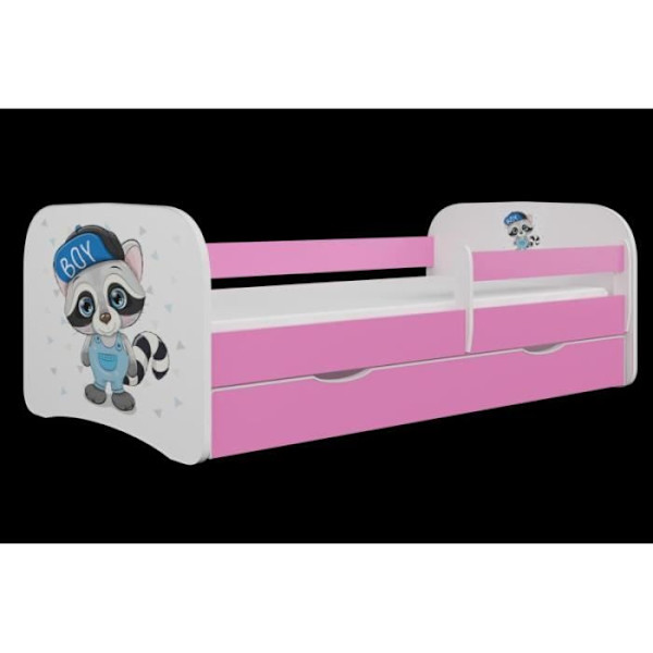 Kocot Kids Babydreams rosa tvättbjörnssäng utan låda, utan madrass 160/80 - 5903282007123
