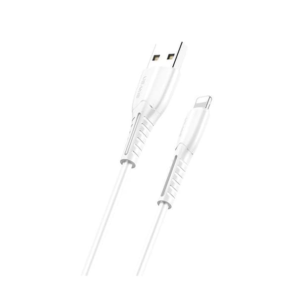 USAMS Lightning-kabel 1m Vit Snabbladdning