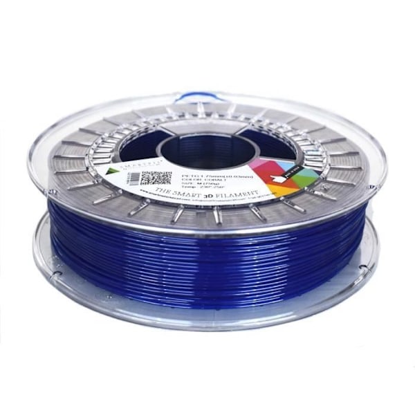 SMARTFIL, smpet0bl0 a075, sampolyester av polytilentereftalato glicol Extrusion, 1,75 mm, 750 G, Kobolt - SMPET0BL0A075