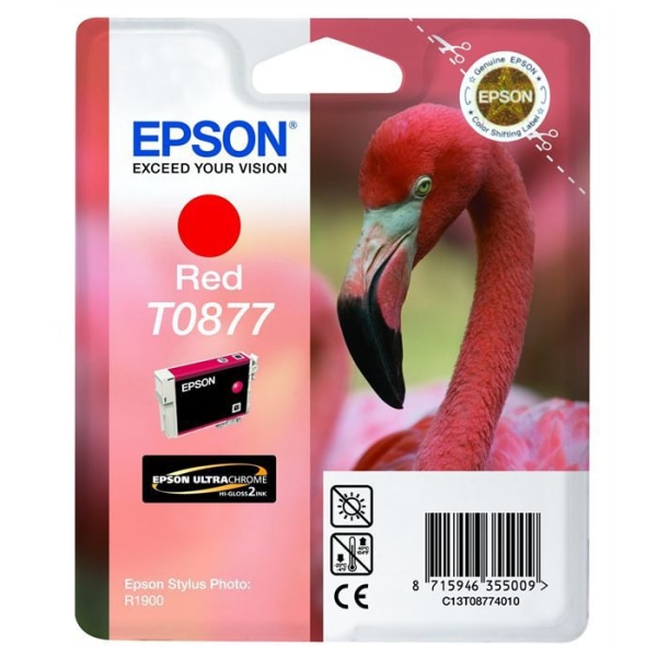Epson T0877 Flamingo Red bläckpatron