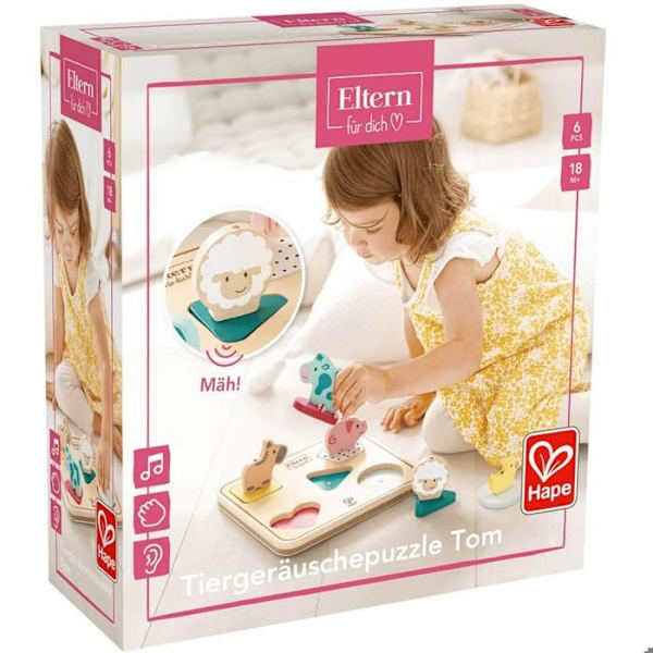 3D-ljudpussel - HAPE - Bondgårdsdjur - Flerfärgad Flerfärgad