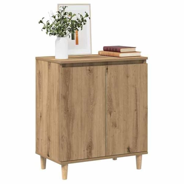 vidaXL Buffé ek hantverk 60x35x70 cm ingenjörsträ 856477