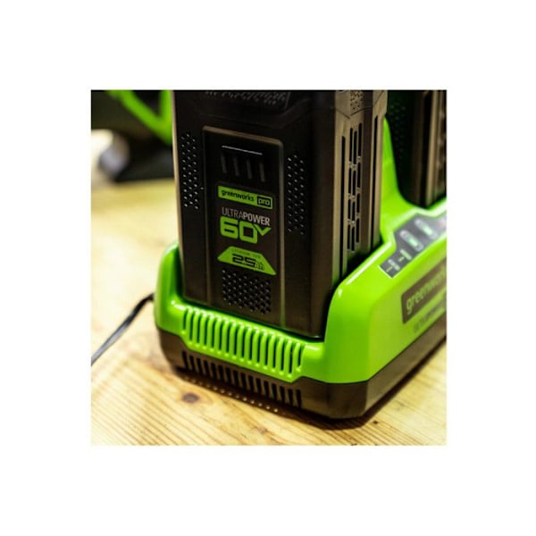 Snabbladdare - GREENWORKS - G60x2UC6 - 60V - 6,0Ah - Dubbelport