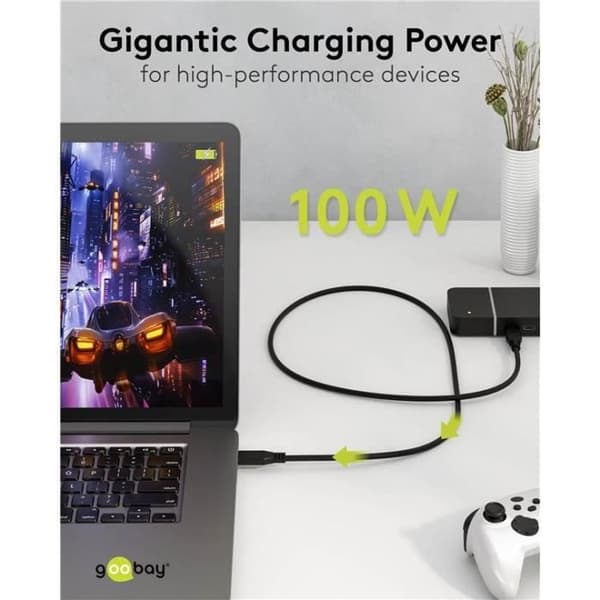 USB-C™-kabel - GOOBAY - USB4™ - 100 W - 20 Gbit/s - 1 m