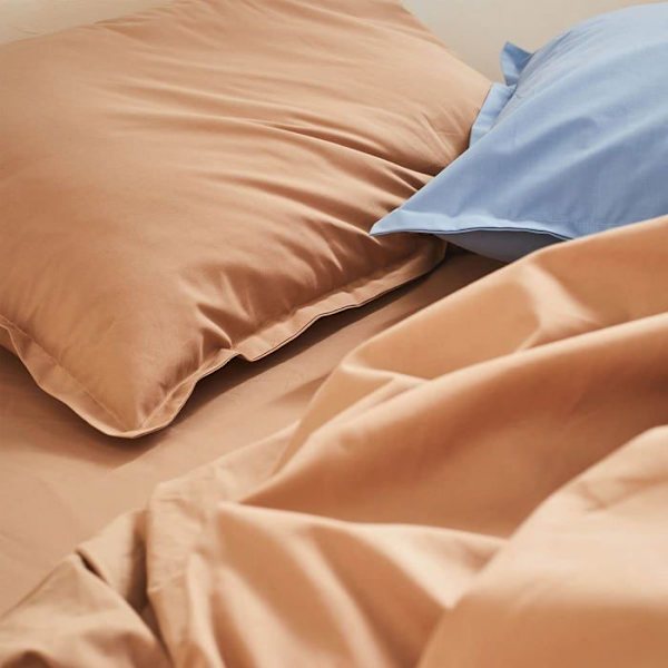 Essix Flat Sheet - D18-32036-103034-SXU - Plain Cotton Percale Flat Sheet, Royal Line, Made in France, 270 x 300 cm,
