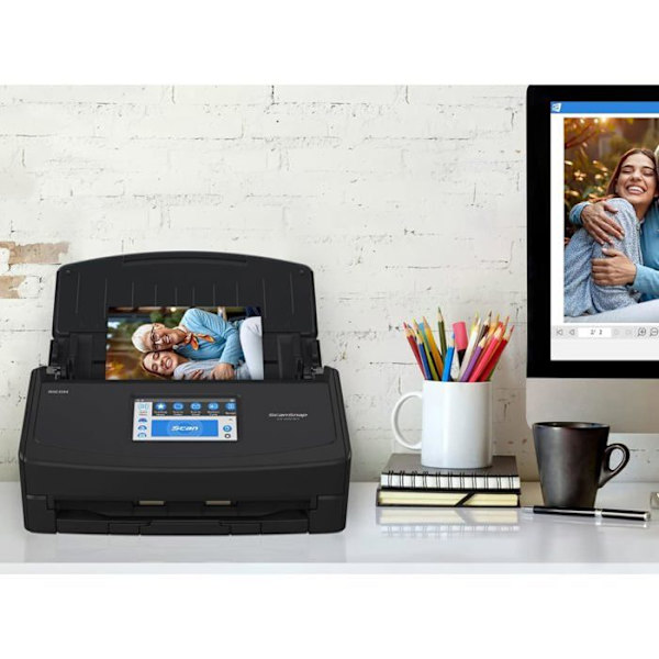 Scansnap Scanner - PA03770-B511 - iX1600 svart dokumentskanner - Duplex, ADF, A4, Wi-FI, trådlös, USB 3.2
