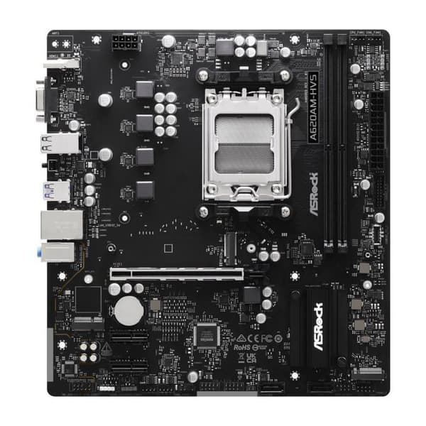 Moderkort - ASRock - AMD AM5 A620AM-HVS - Micro ATX - HDMI och D-Sub - USB 3.2 Gen1 Typ-C