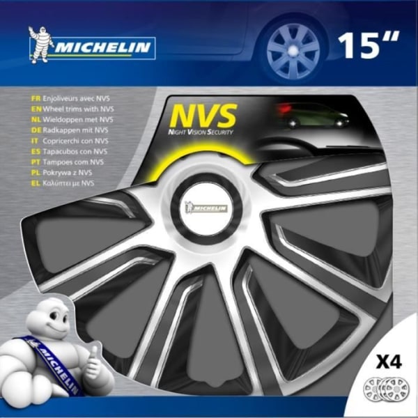 MICHELIN 4 15" tvåfärgade fälgar Grå och svart