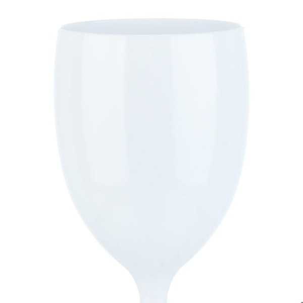 Relaxdays plastikkoppar för vin, set med 12, bruchsäkra, BPA-fria, campingfester, syntetmaterial, vita Vit