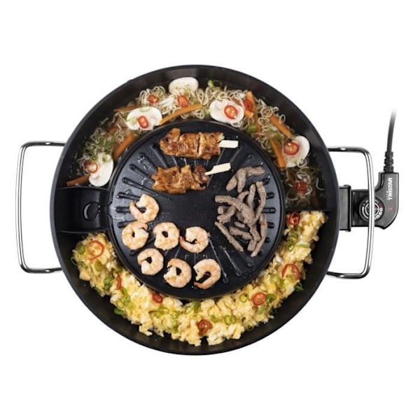 Koreansk grill Hot Pot Tristar PZ-9131 - 4 personer - 1800 W - Tillbehör ingår Svart