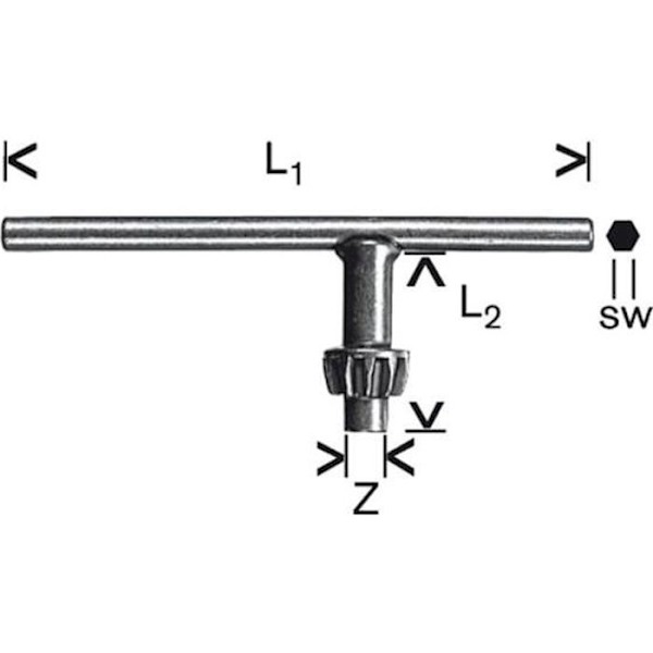 Ersättningsnyckel - BOSCH - S3 - Längd 110 mm - Offset 50 mm - Diameter 8 mm
