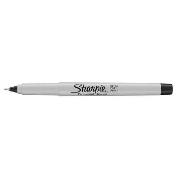 SHARPIE Permanent Marker - Ultrafin spets - Svart (2-pack) Svart