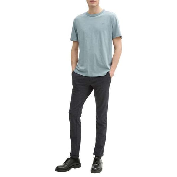 T-shirt i bomull med rund hals Grå två