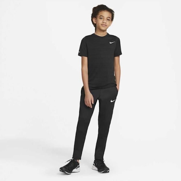Maillot - Nike - Dri-FIT Miler - Barn - Svart - Andningsbar - 100% Polyester Svart 7-8 år gammal